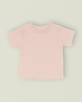 Script Family Name Baby Tee Light Pink / Black