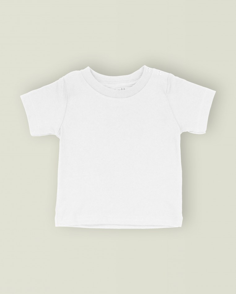 Bold Initial Baby Tee White / Black