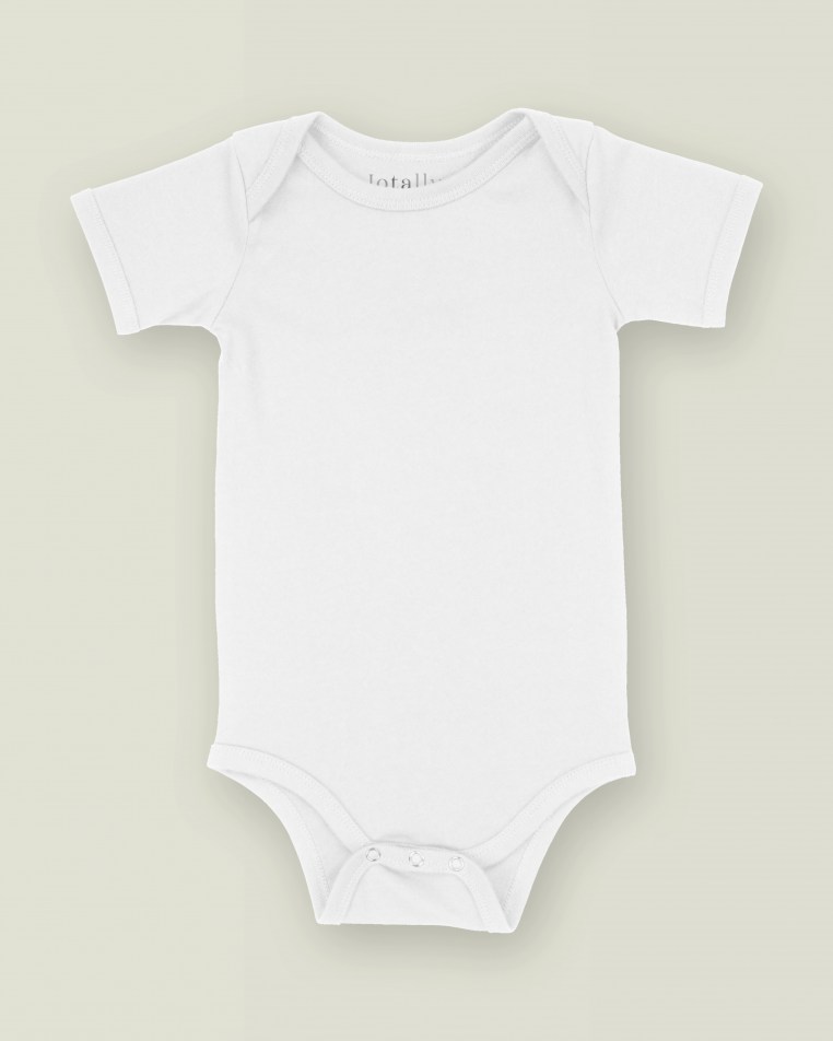 Heart and Name Bodysuit White / Rose Gold